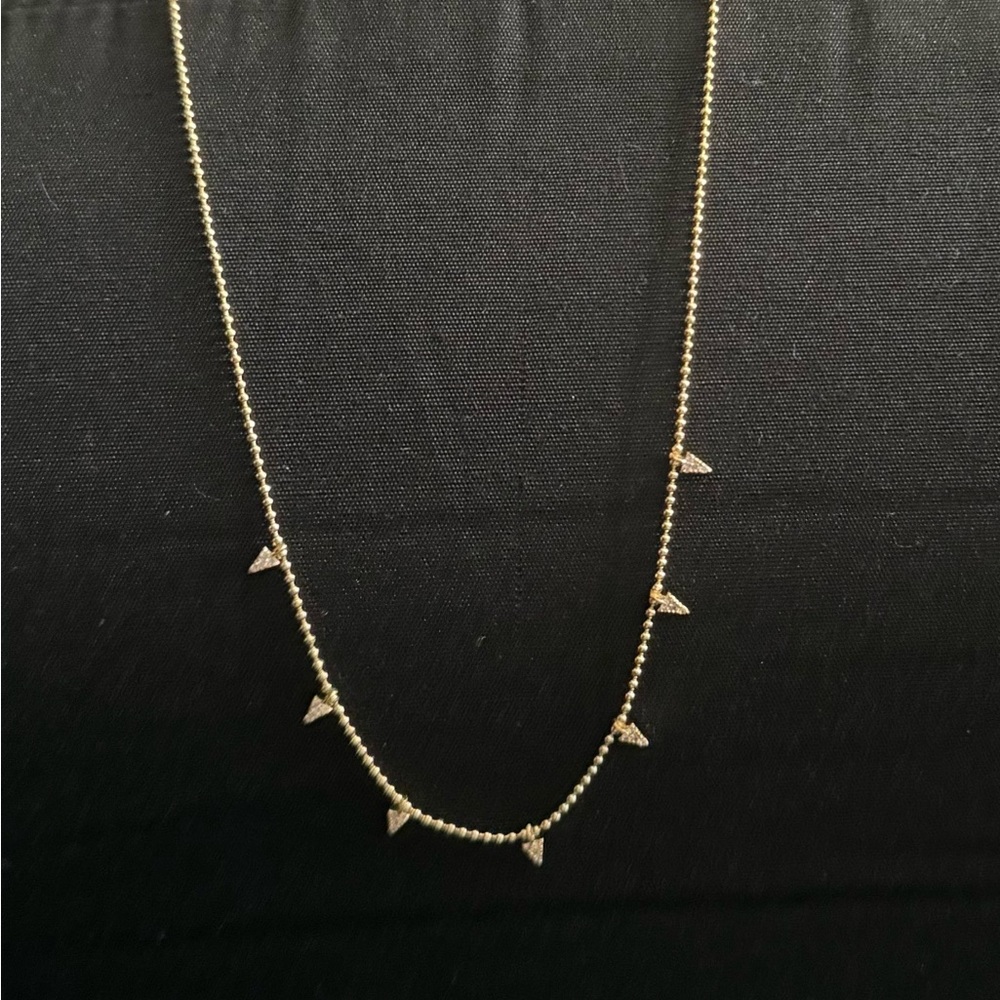 Love Poppy Dainty Gold Plated Triangle Pendant Necklace
